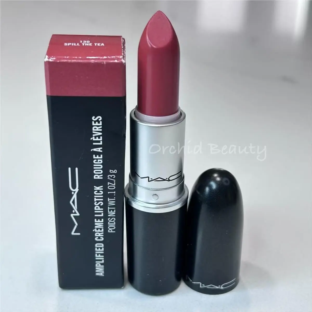 Mac Lipstick Full Size 3 g/0.1 oz Spill The Tea (Amplified Cream) by MAC Cosmetics