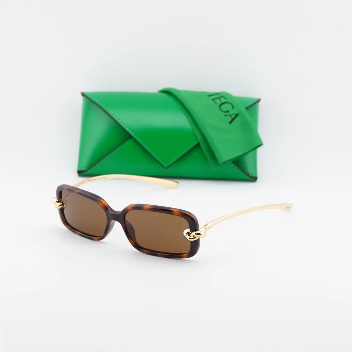BV1439S 002 Havana/gold/brown 56-14-145 Sunglasses by Bottega Veneta