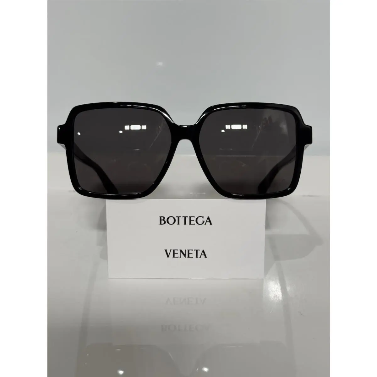 BV1317SK 001 Shiny Black Bold Acetate Eyeglasses 59mm by Bottega Veneta