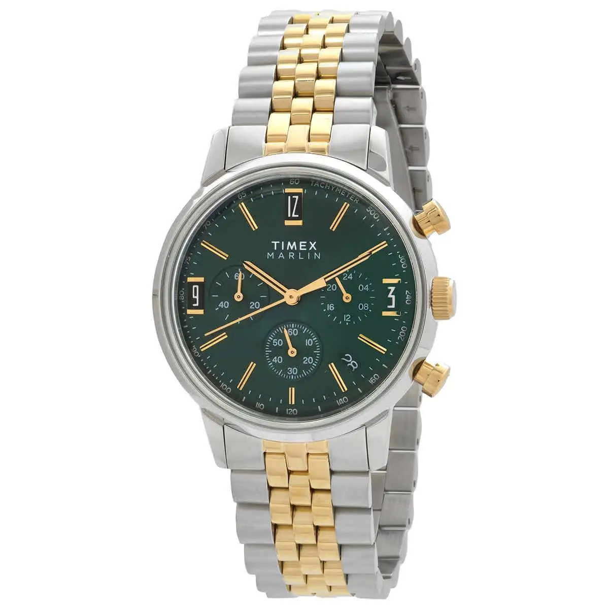 Timex Marlin Chronograph Quartz Green Dial Men`s Watch TW2W60000