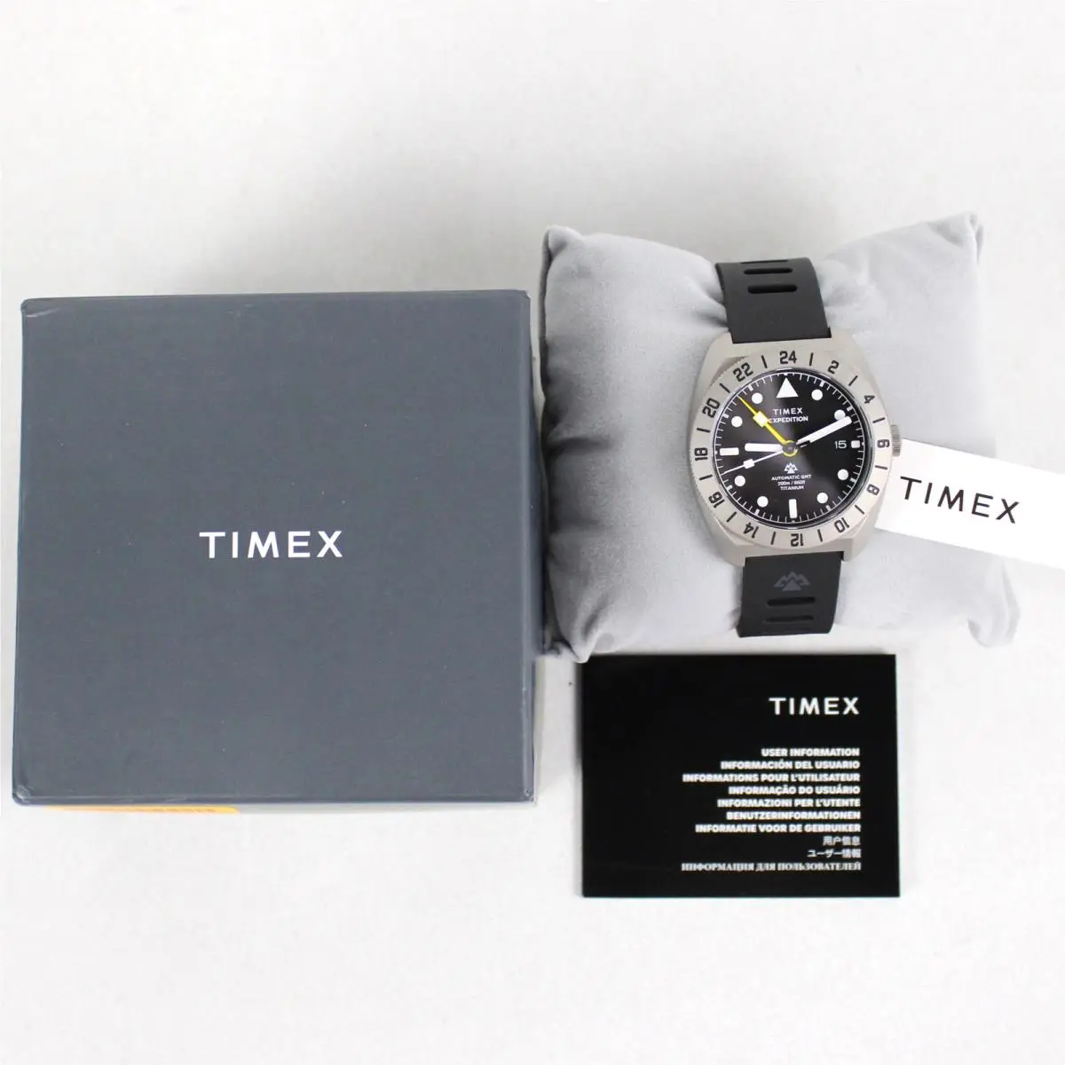 Expedition Pioneer Titanium Automatic Gmt 41MM Men`s Watch TW2W53000 by Timex
