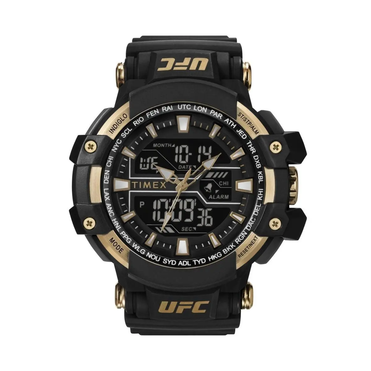 Men`s Ufc Combat Black and Gold Watch TW5M58300 by Timex