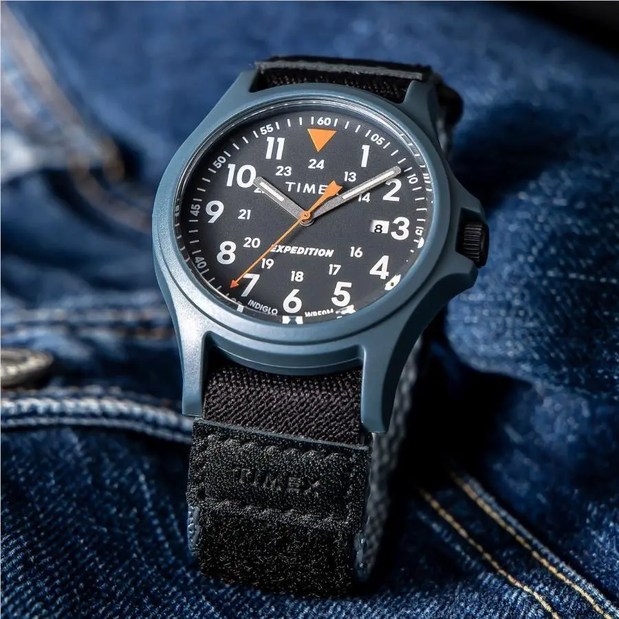 Men`s Expedition Acadia 40mm Black Dial Glow Fastwrap Watch TW4B29500 by Timex