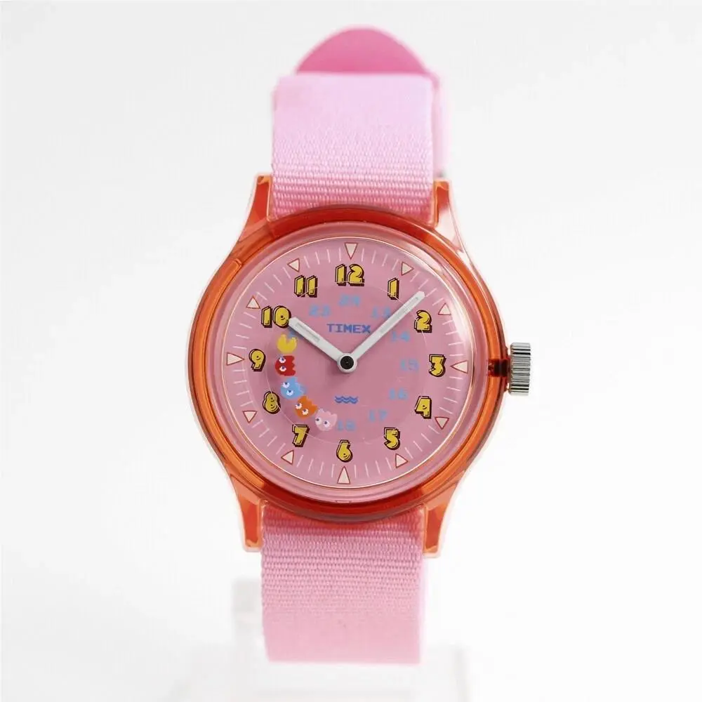 Timex TW2V93900 Pac Man Camper Chronograph Quartz Analog Pink
