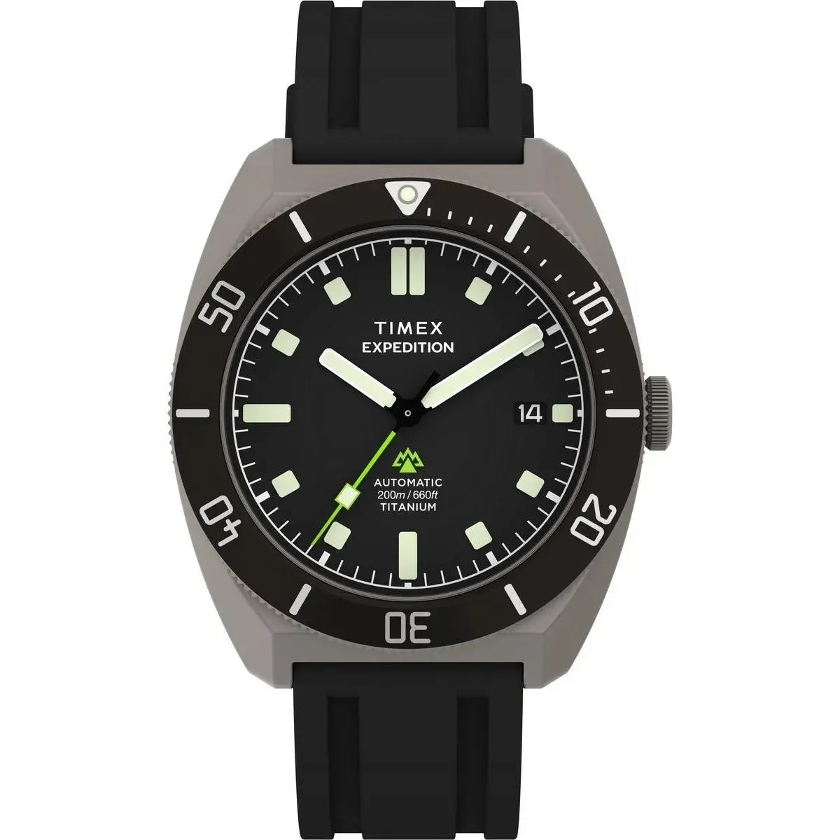 Expedition Pioneer Titanium Rubber Automatic Men`s Watch TW2Y63600 by Timex