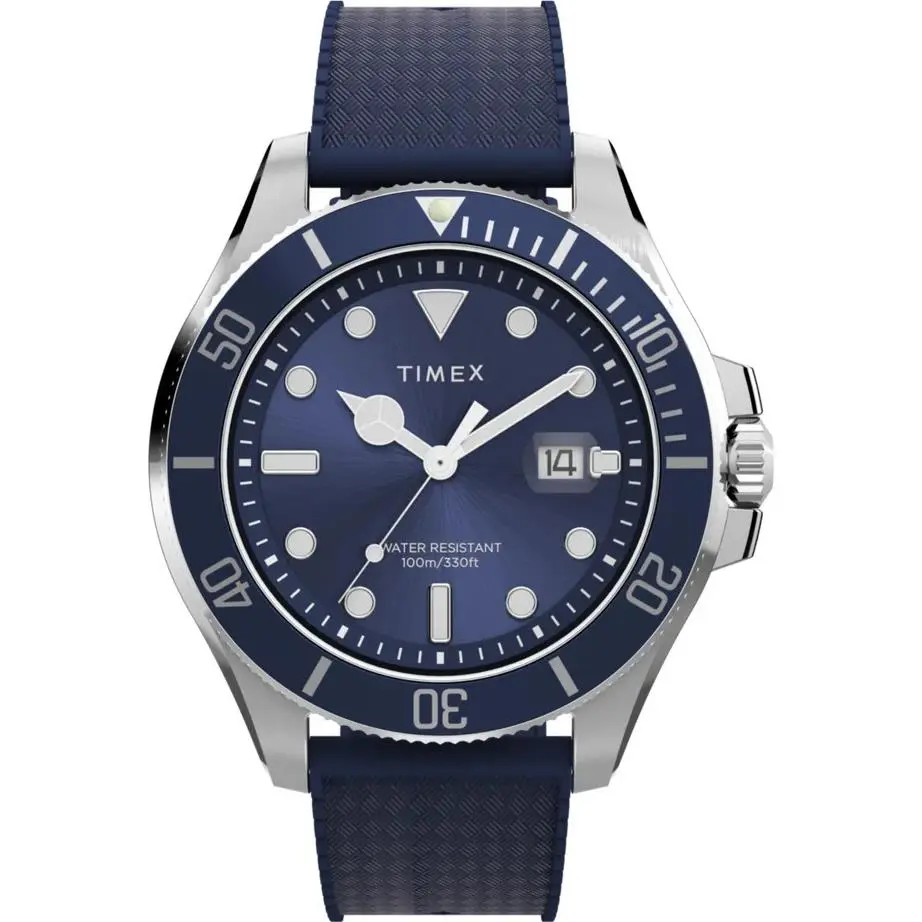 Trend Harborside Coast Blue Dial Rubber Strap Men`s Watch TW2Y05000 by Timex