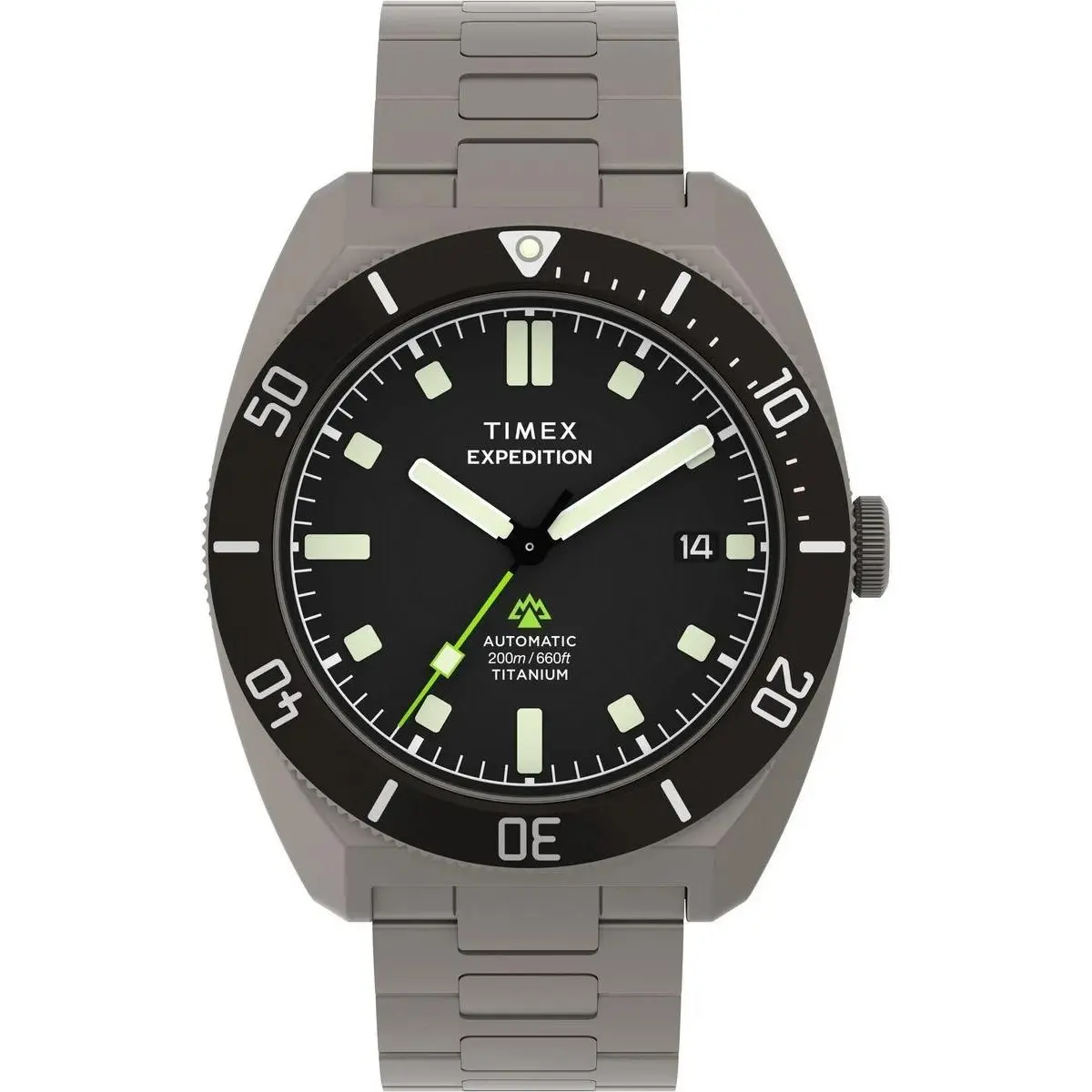 Expedition Pioneer Titanium 200m Automatic Men`s Watch TW2Y63800 by Timex