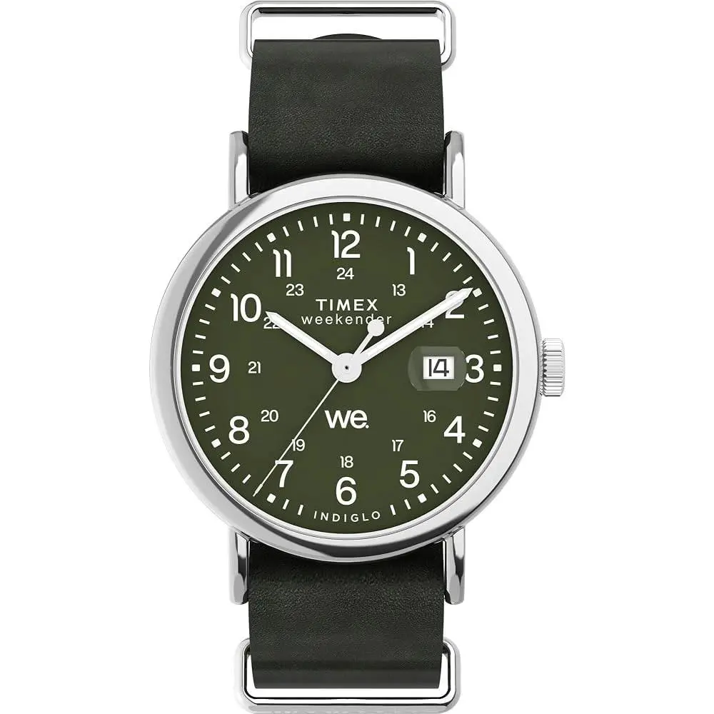 Weekender Quartz Green Dial Men`s Watch TW2W87000 by Timex