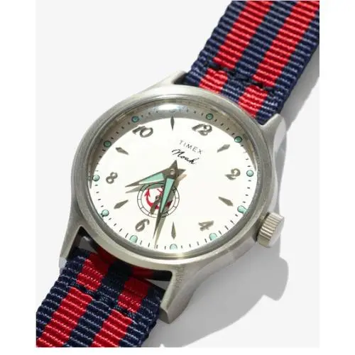 Noah x  MK1 Anchor 36mm Quartz Analog Watch Blue/red by Timex