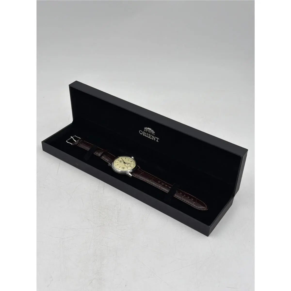 Bambino Small Seconds F6222-UAB0 Automatic Men`s Leather Strap Watch by Orient