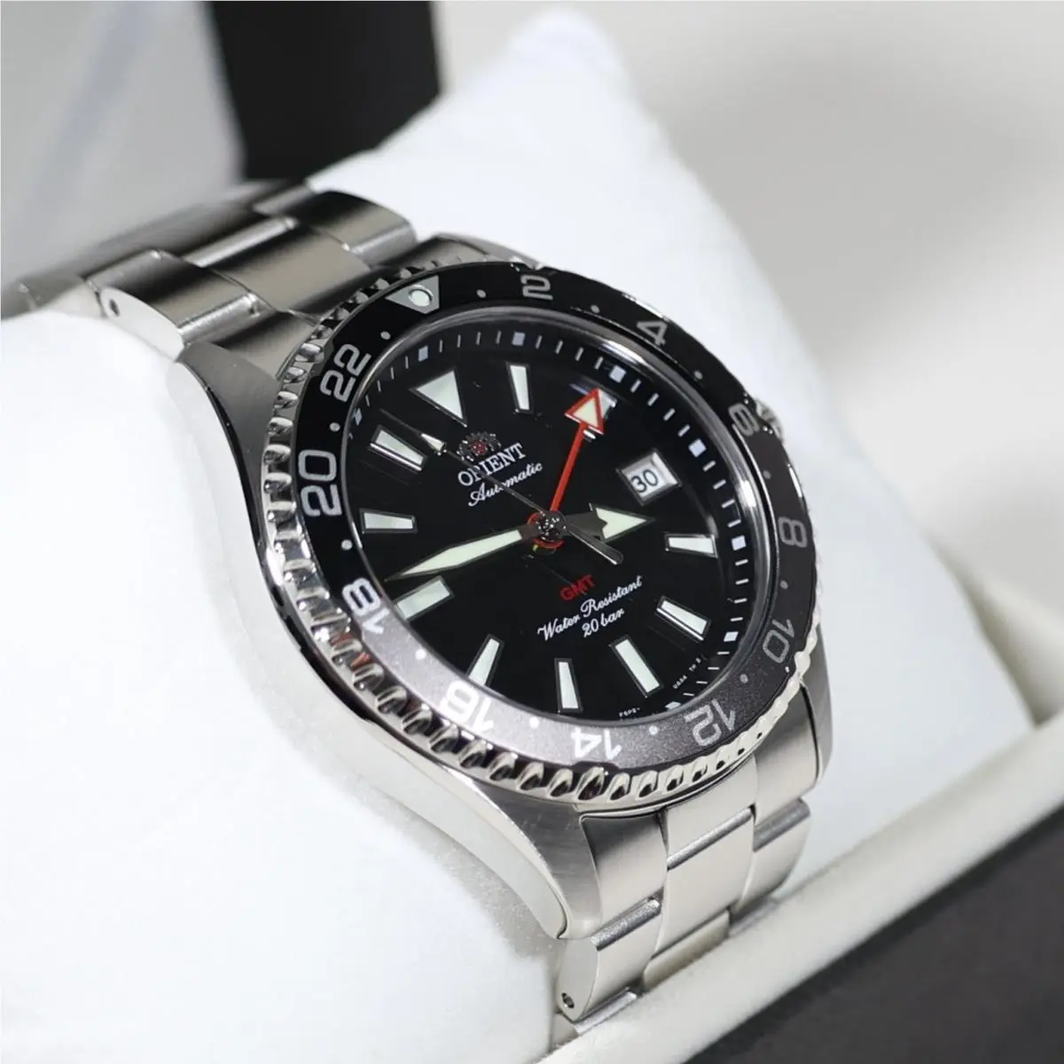 Mako Gmt Black Dial Stainless Steel Men`s Watch RA-BC0001B by Orient