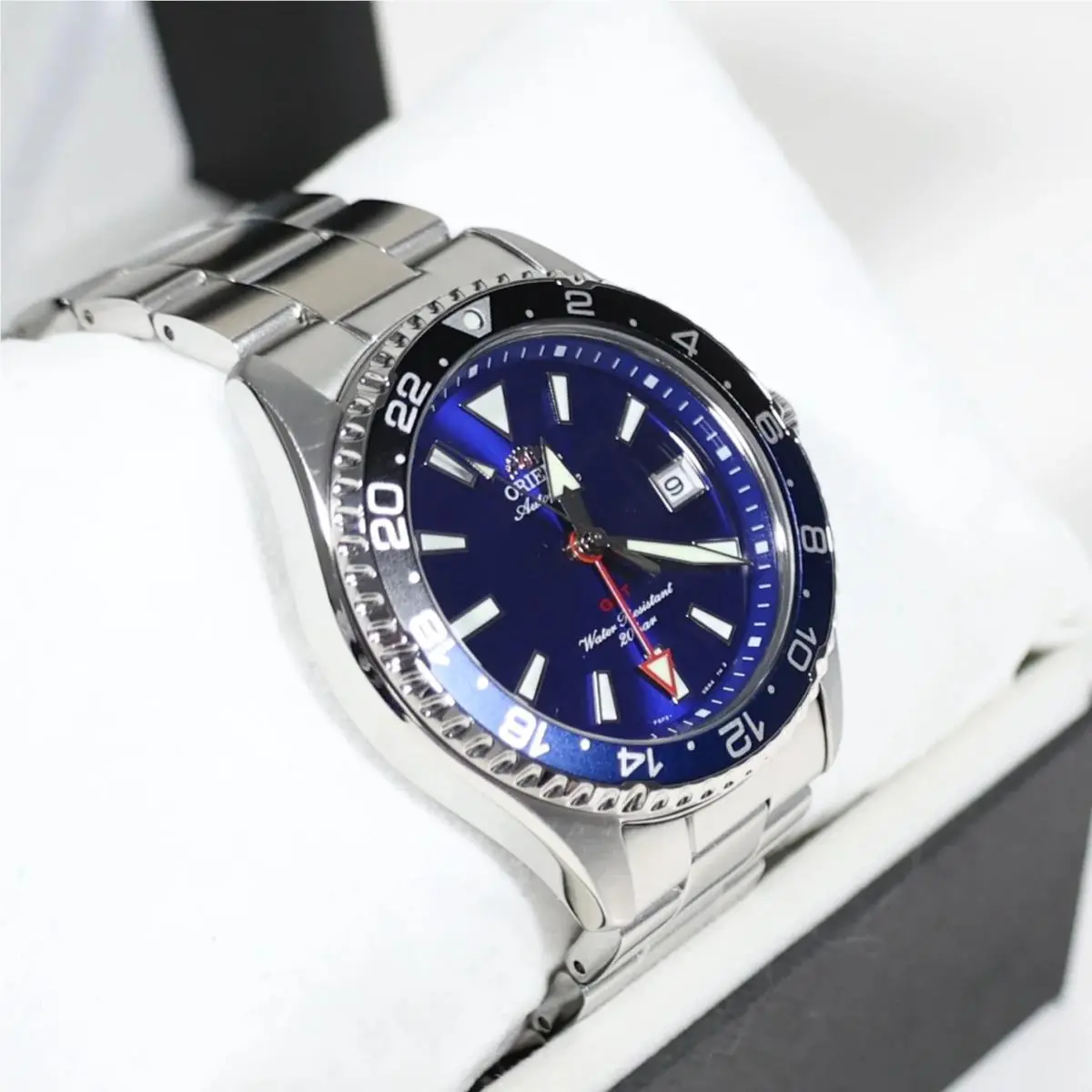 Mako Gmt Blue Dial Stainless Steel Men`s Watch RA-BC0003L by Orient