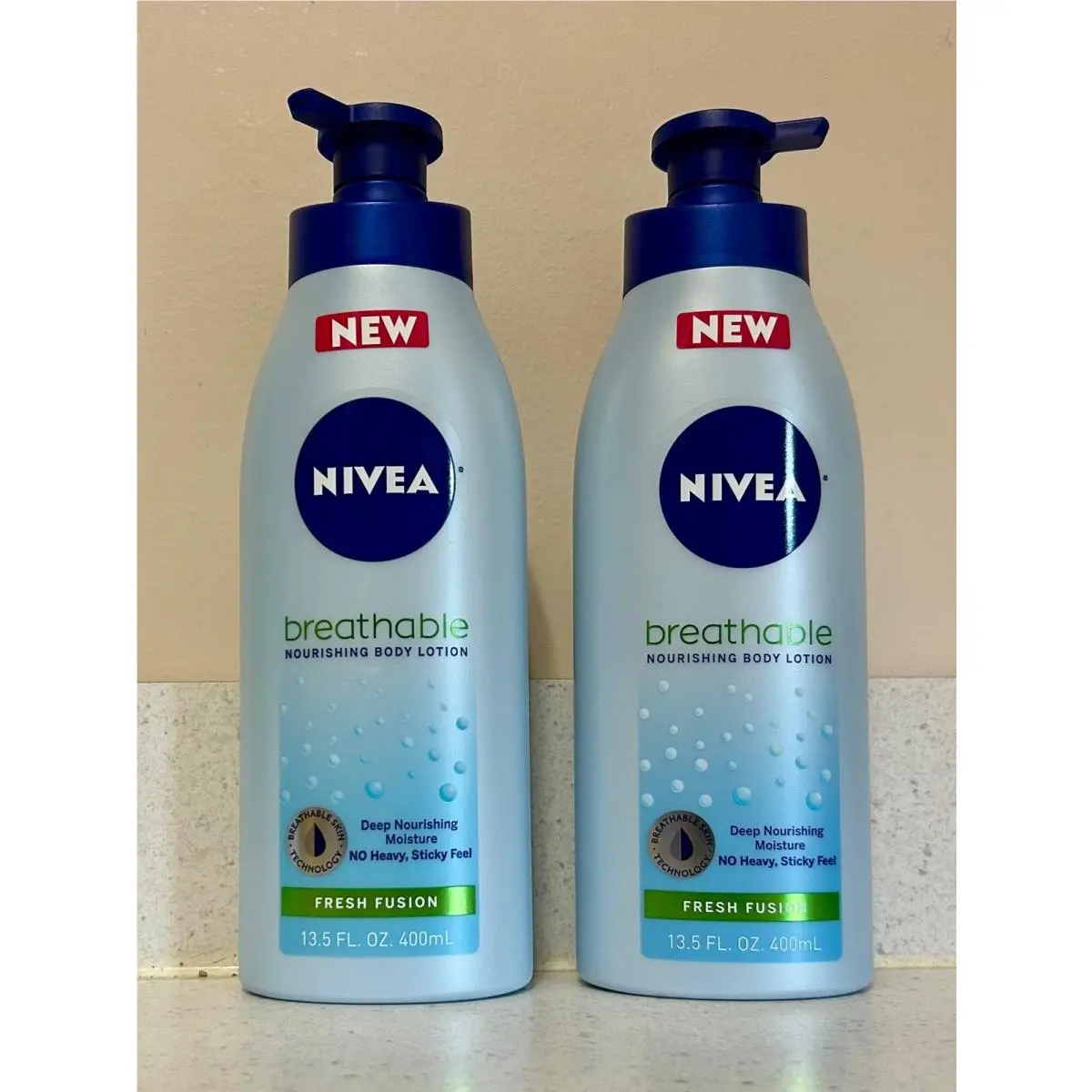 Breathable Nourishing Body Lotion Tropical Breeze 13.5 Fl Oz 2 Pack by Nivea