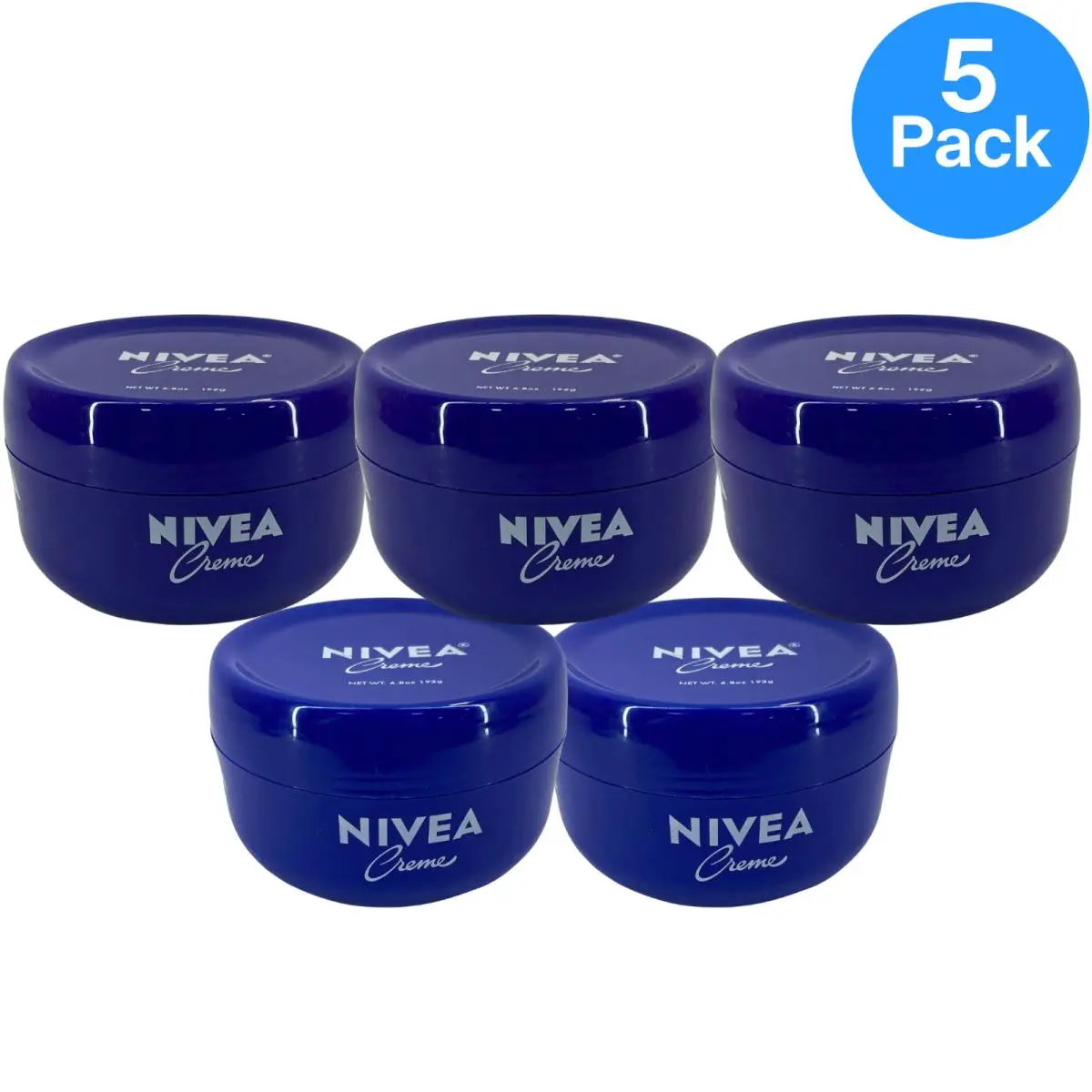 Nivea Creme Rich Moisturizing Body Face Hand Cream 6.8 oz 5 Pack
