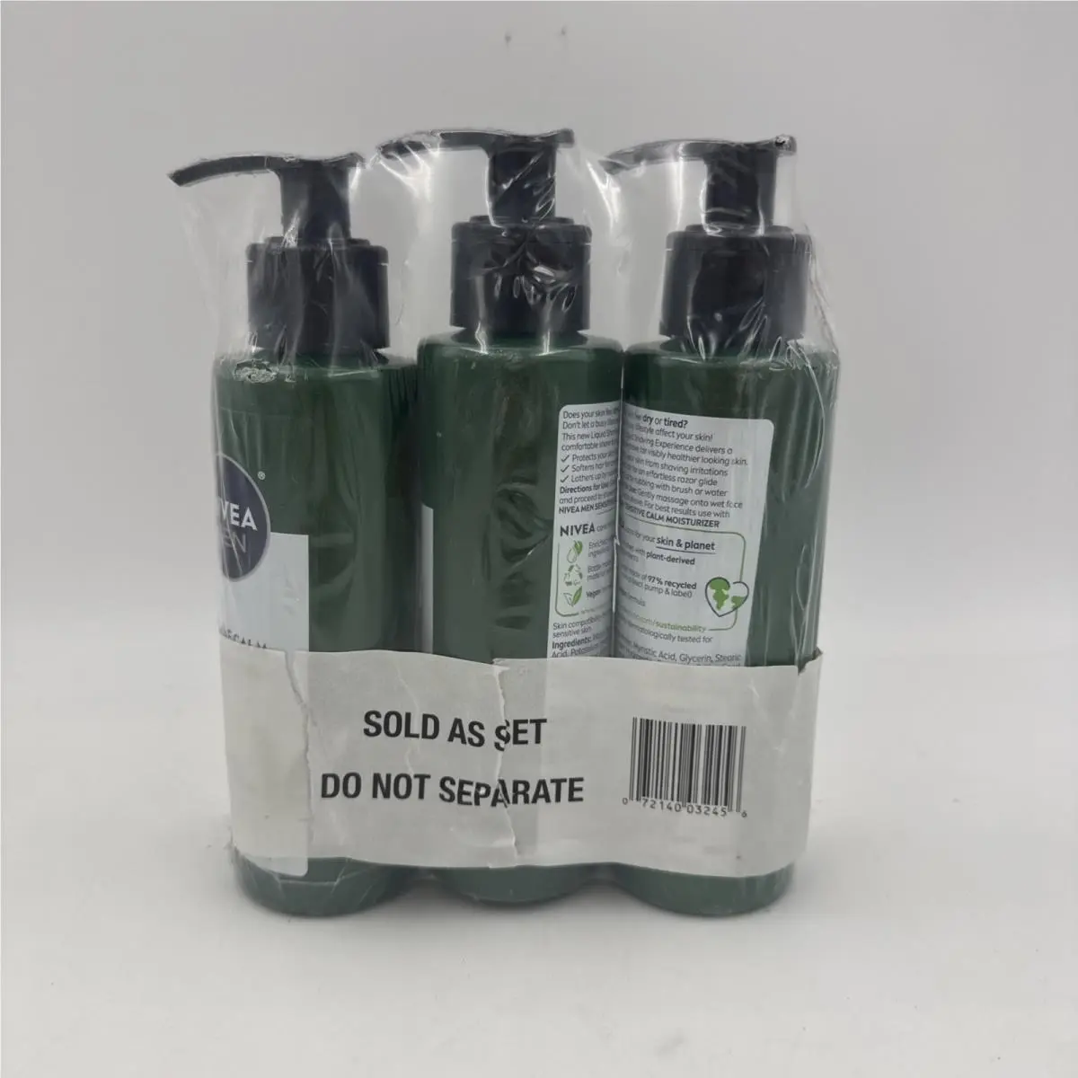 3 Pack of Nivea Men Sensitive Calm Liquid Shaving Cream 6.8 fl oz