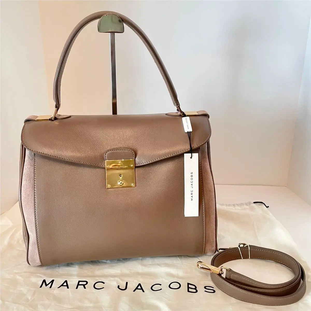 Grand Metropolitan Satchel Bag Lambskin/suede Truffle Brown by Marc Jacobs