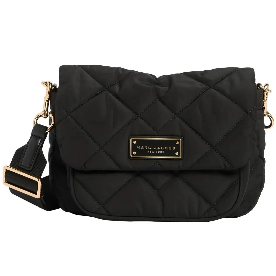 Black Nylon Quilted Messenger Bag 4F5HMS018H02 by Marc Jacobs