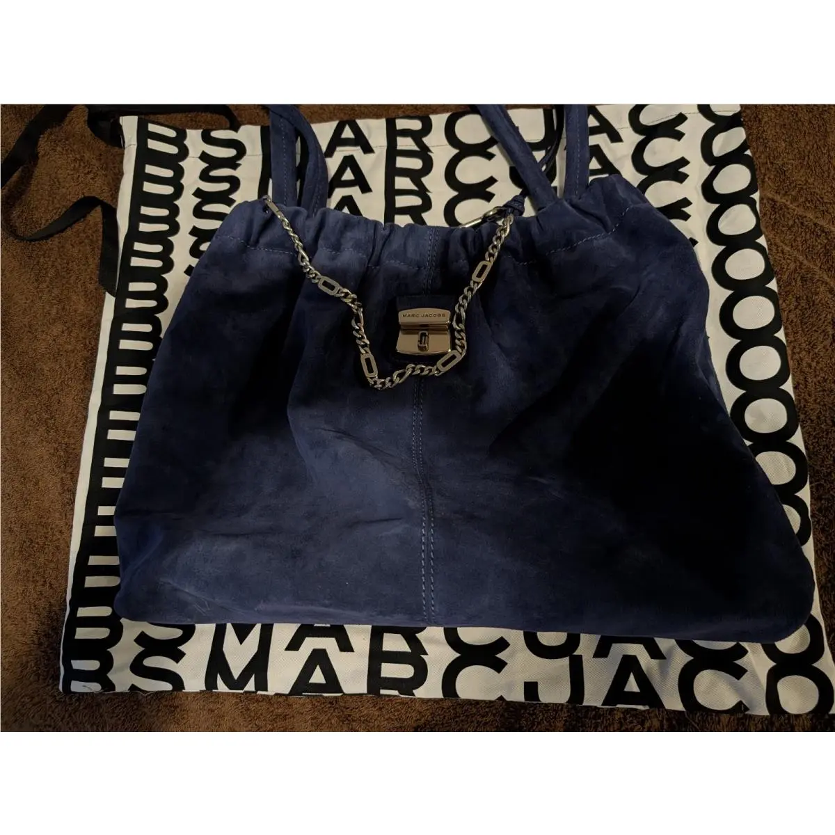 The Christina Blue Suede Tote Bag by Marc Jacobs