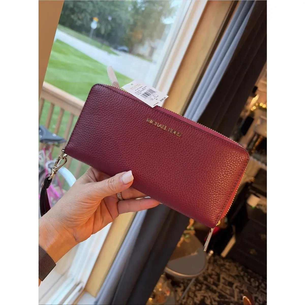 Michael Kors Jet Set Travel Continental Wallet Mulberry Leather 35F8GTVT3T