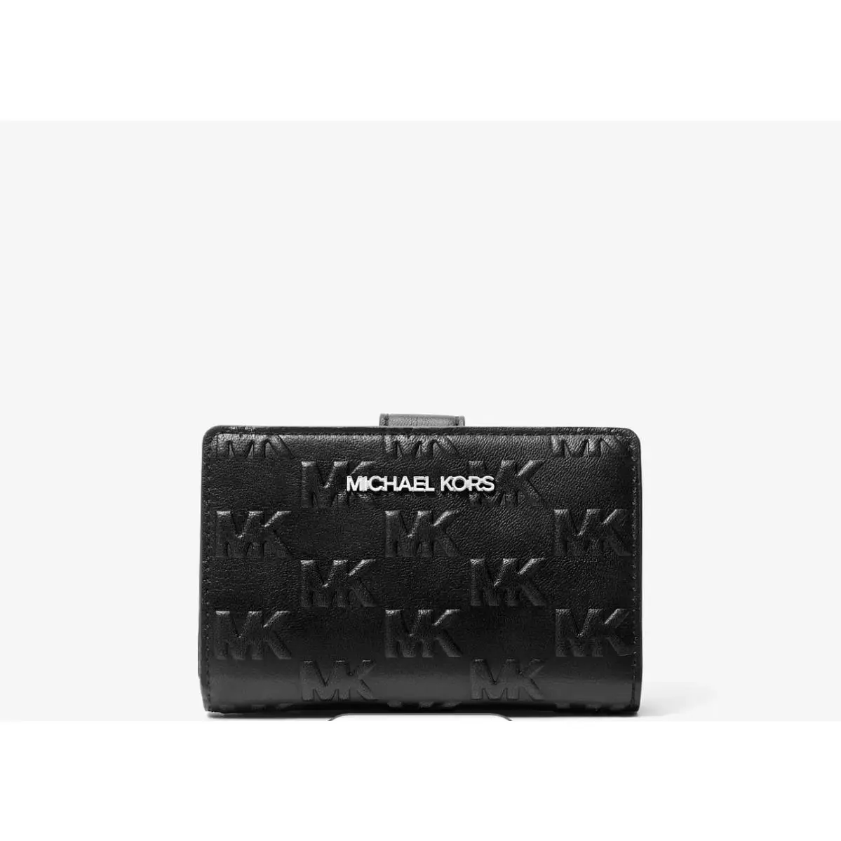 Michael Kors Jet Set Travel Medium Logo Embossed Bifold Wallet Black