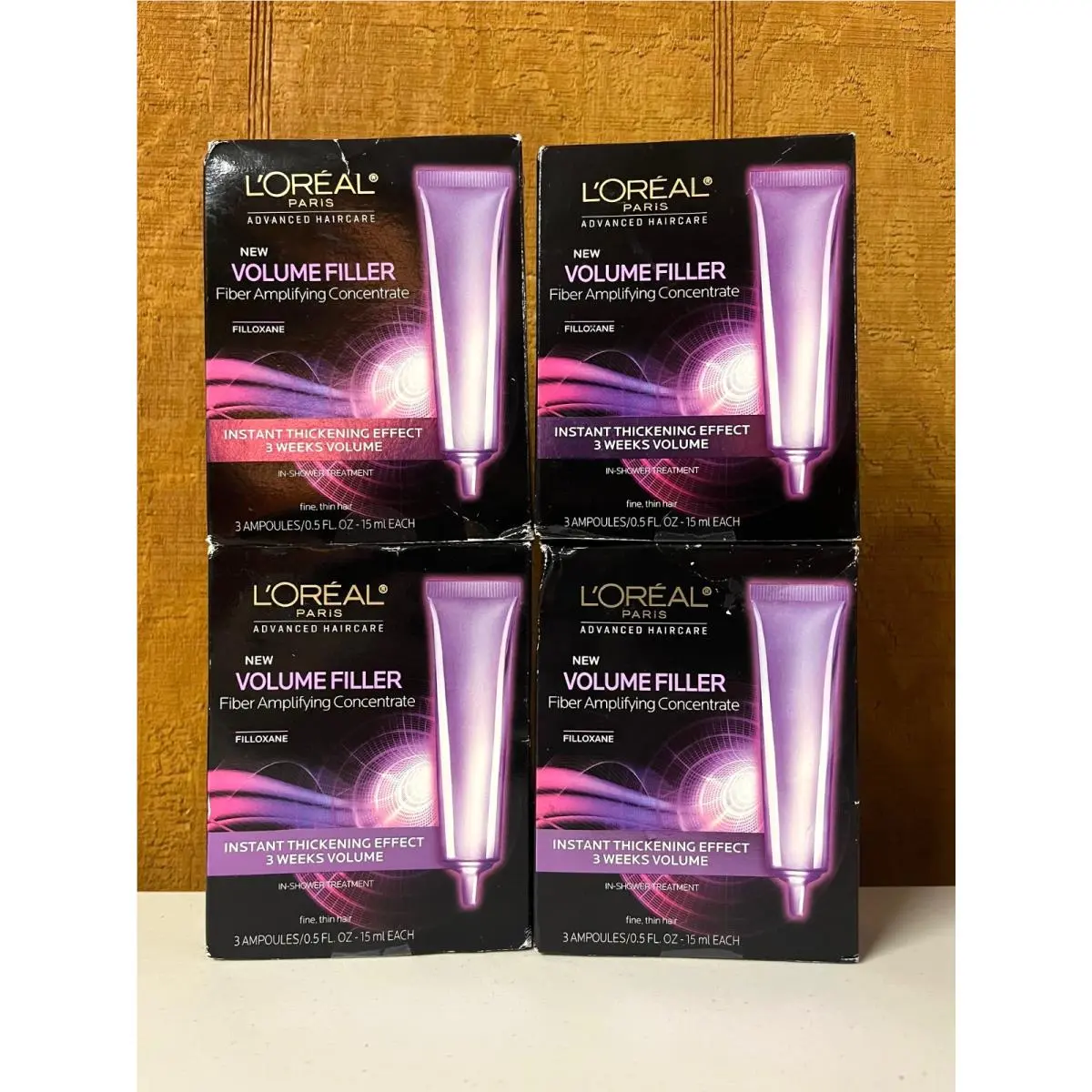 See Photo 4 L`oreal Volume Filler Fiber Amplifying Concentrate 3 Ampoules Each by L'Oréal