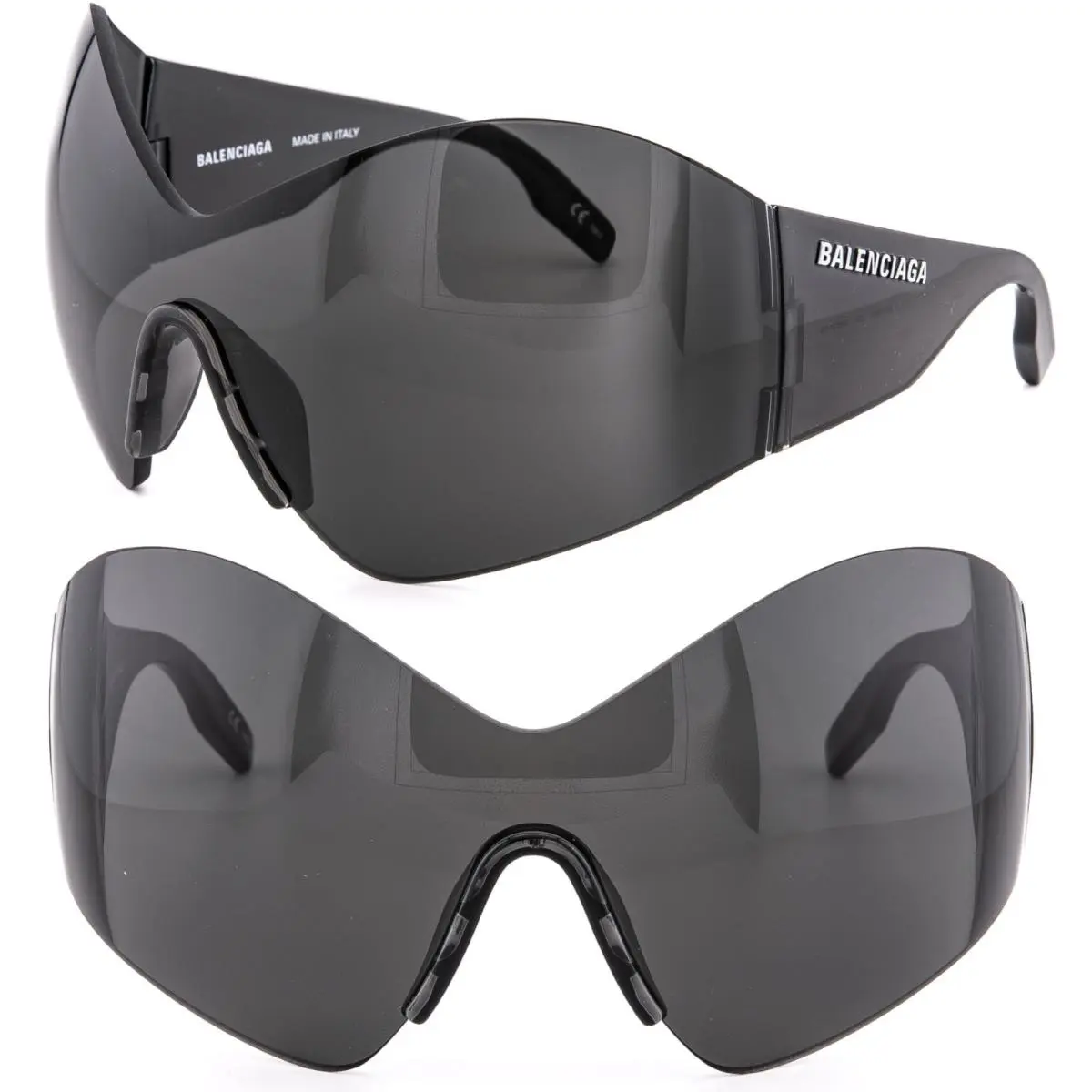Demna Kim 0180 Black Fashion Mask Futuristic Sunglasses BB0180S 001 by Balenciaga