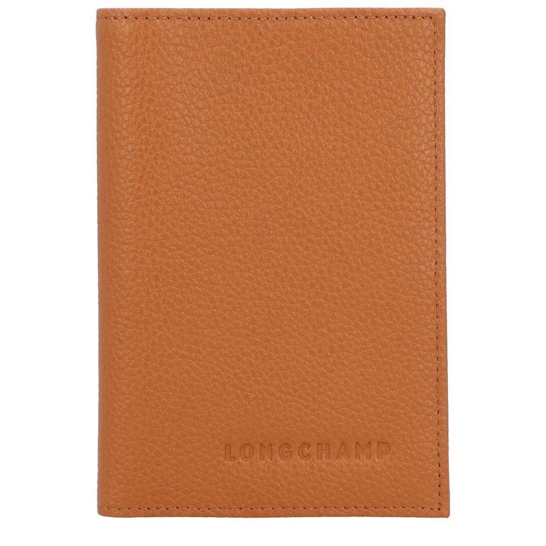 Longchamp Le Foulonne Leather Card Case Women`s Brown