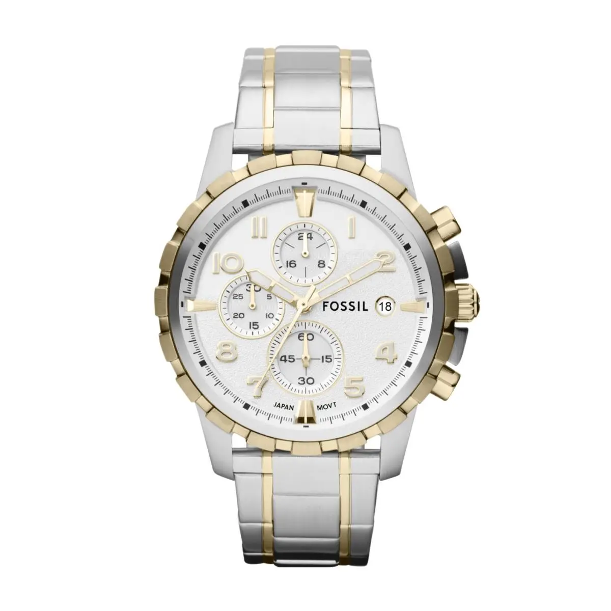 Mens Dean Quartz SS Chrono Watch Gold/silver FS4795IE by Fossil