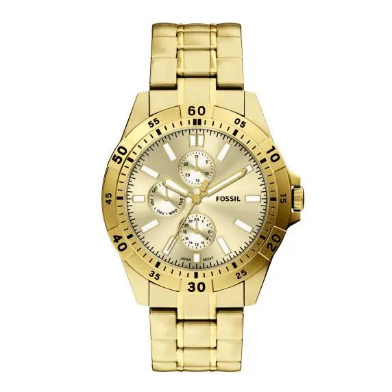 Garrett Quartz Multifunction Gold Dial Gold-tone 44mm Men`s Watch FS6194 by Fossil
