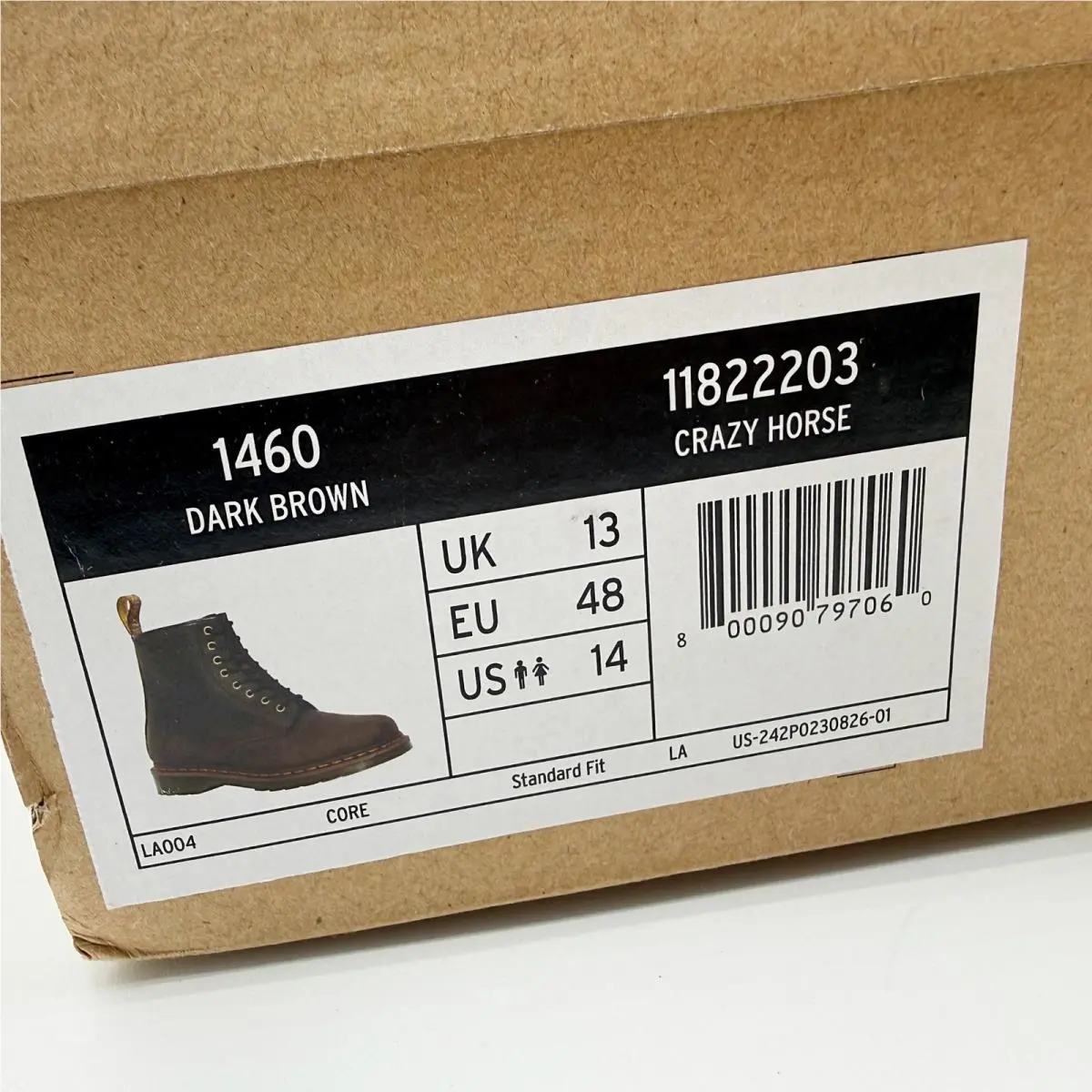 Dr. Martens shoes - 1460 Crazy Horse - Crazy Horse - 11822203 - Brown (UPC: 800090797060) 11