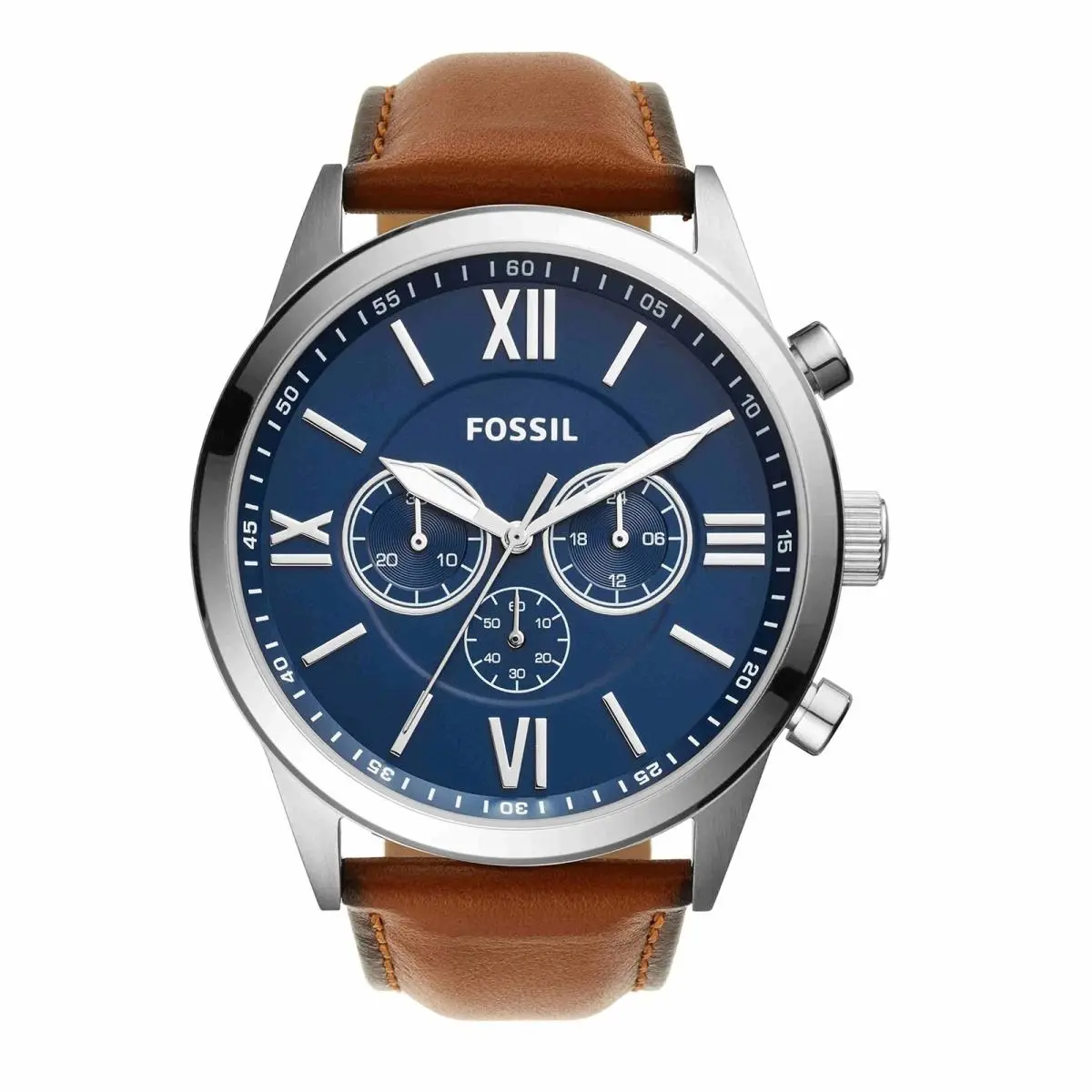 Flynn Chronograph Brown Leather Watch by Fossil