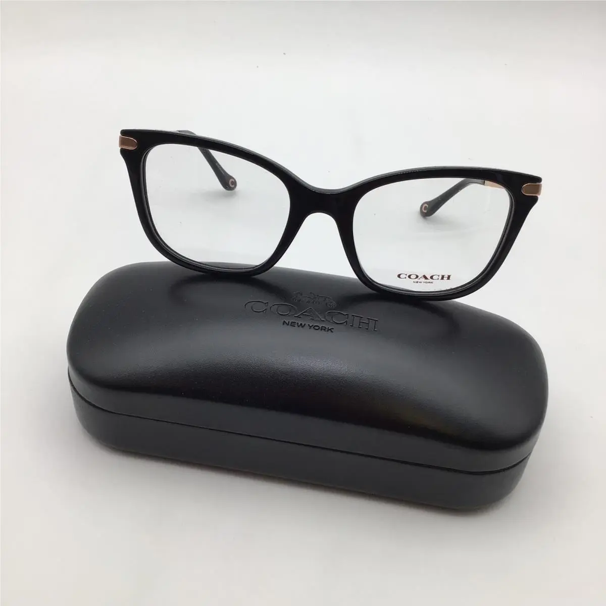 Coach HC6261BU Black Rose Gold Cat Eye Eyeglasses Frames 52-19-145