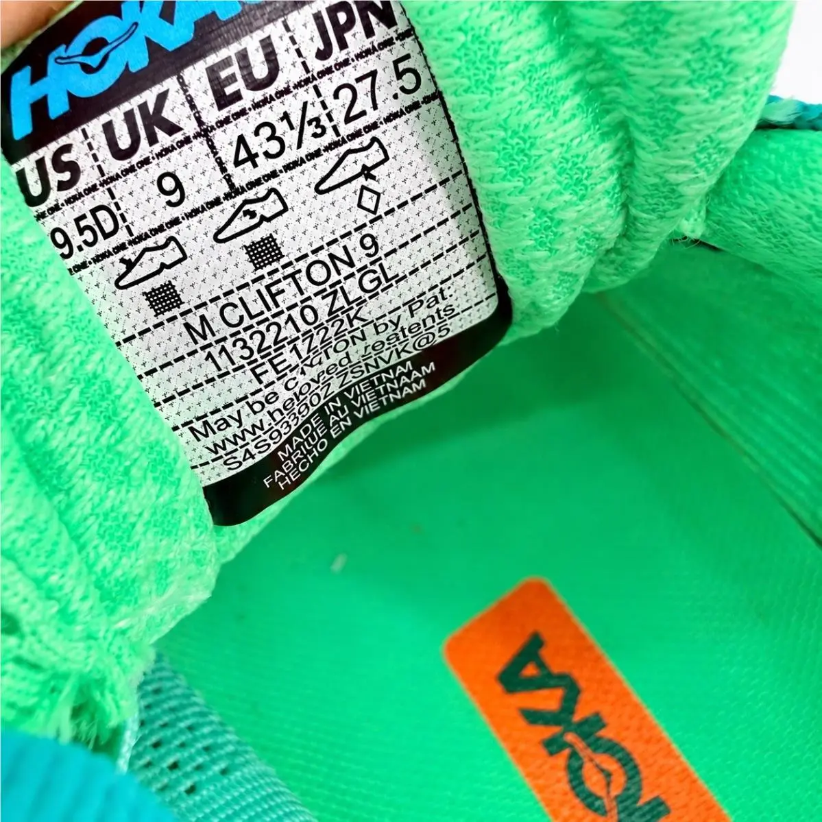 Hoka shoes - Clifton 9 - Clifton - Green 6