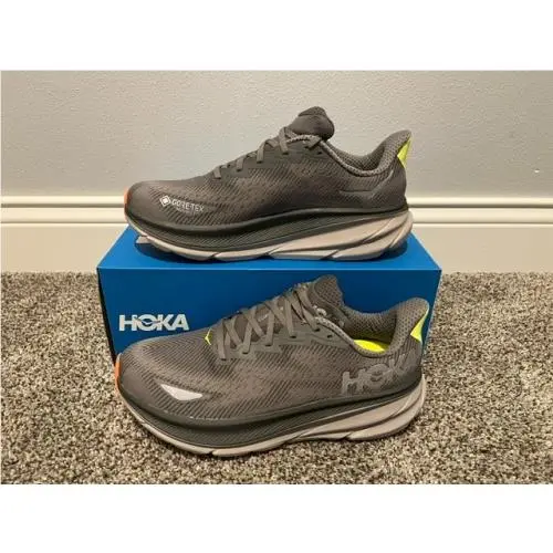 Hoka shoes - Hoka Clifton 9 GTX - Clifton GTX - 1141470F - Asphalt Grey/Gravel (UPC: 198605127250) 1