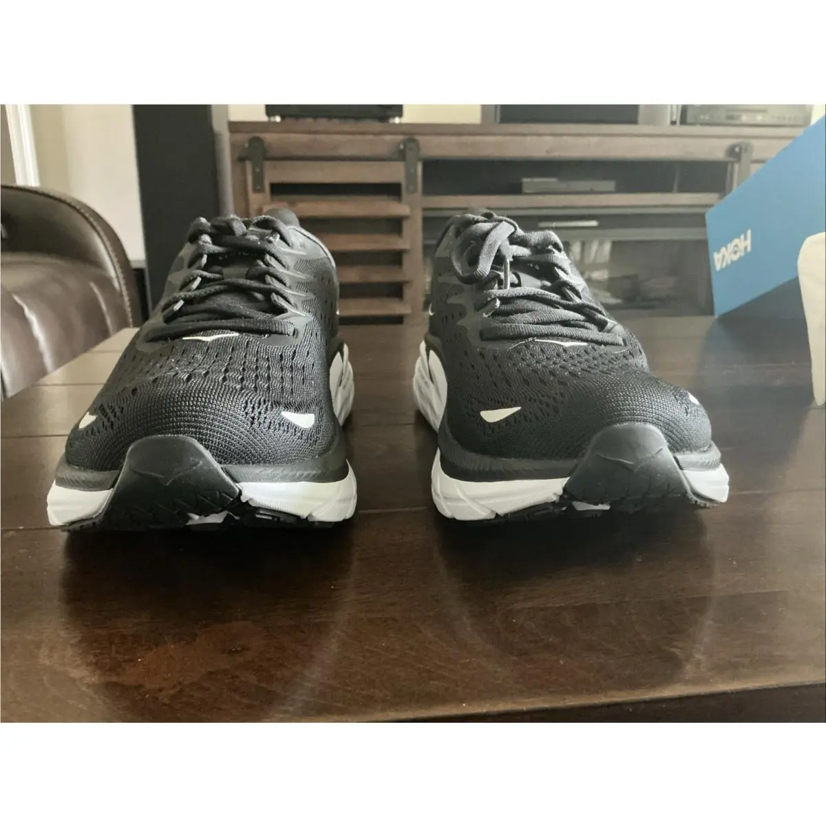 Hoka shoes - Hoka One One HOKA Clifton 10 Wide - 1162050-BWHT - Black 4