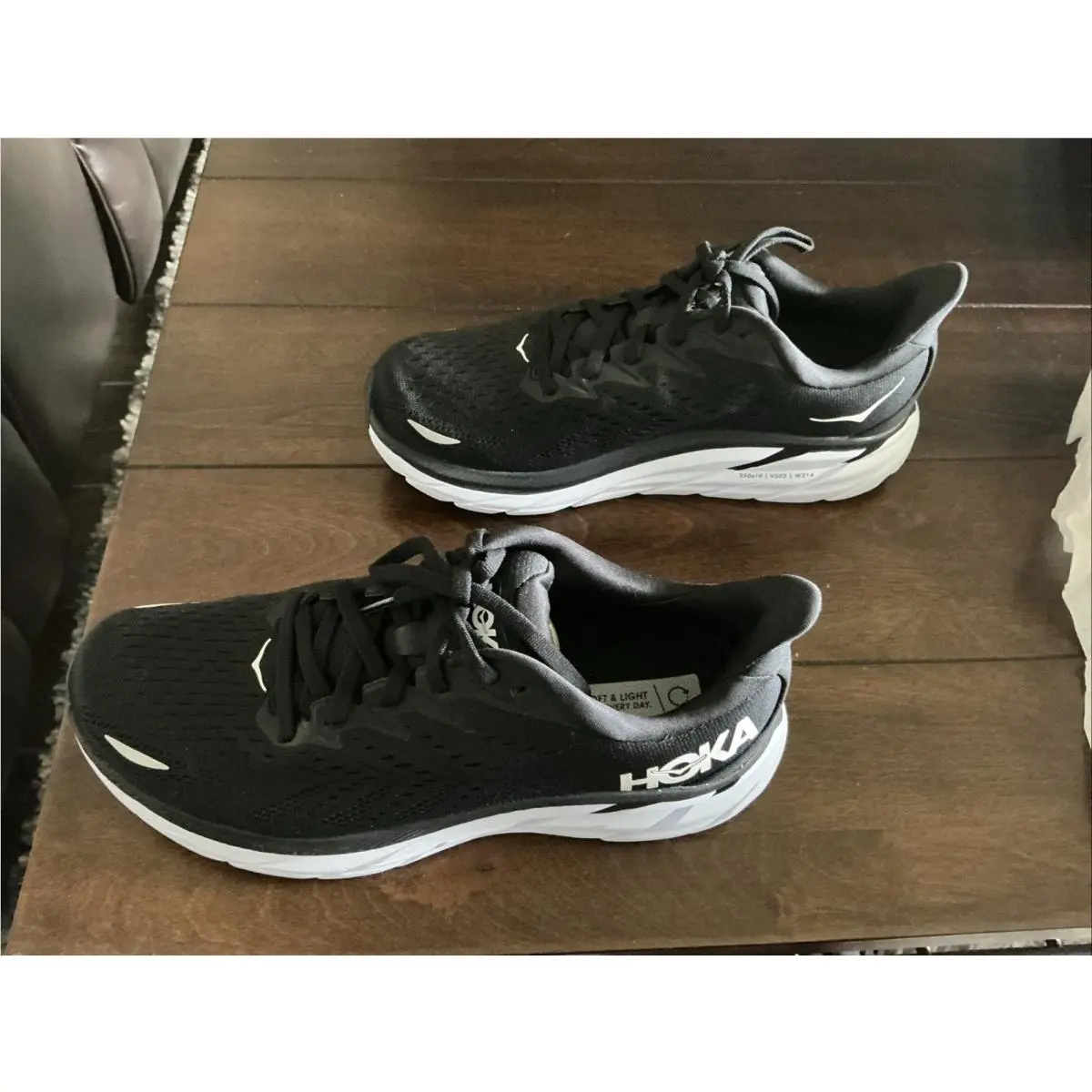 Hoka shoes - Hoka One One HOKA Clifton 10 Wide - 1162050-BWHT - Black 6