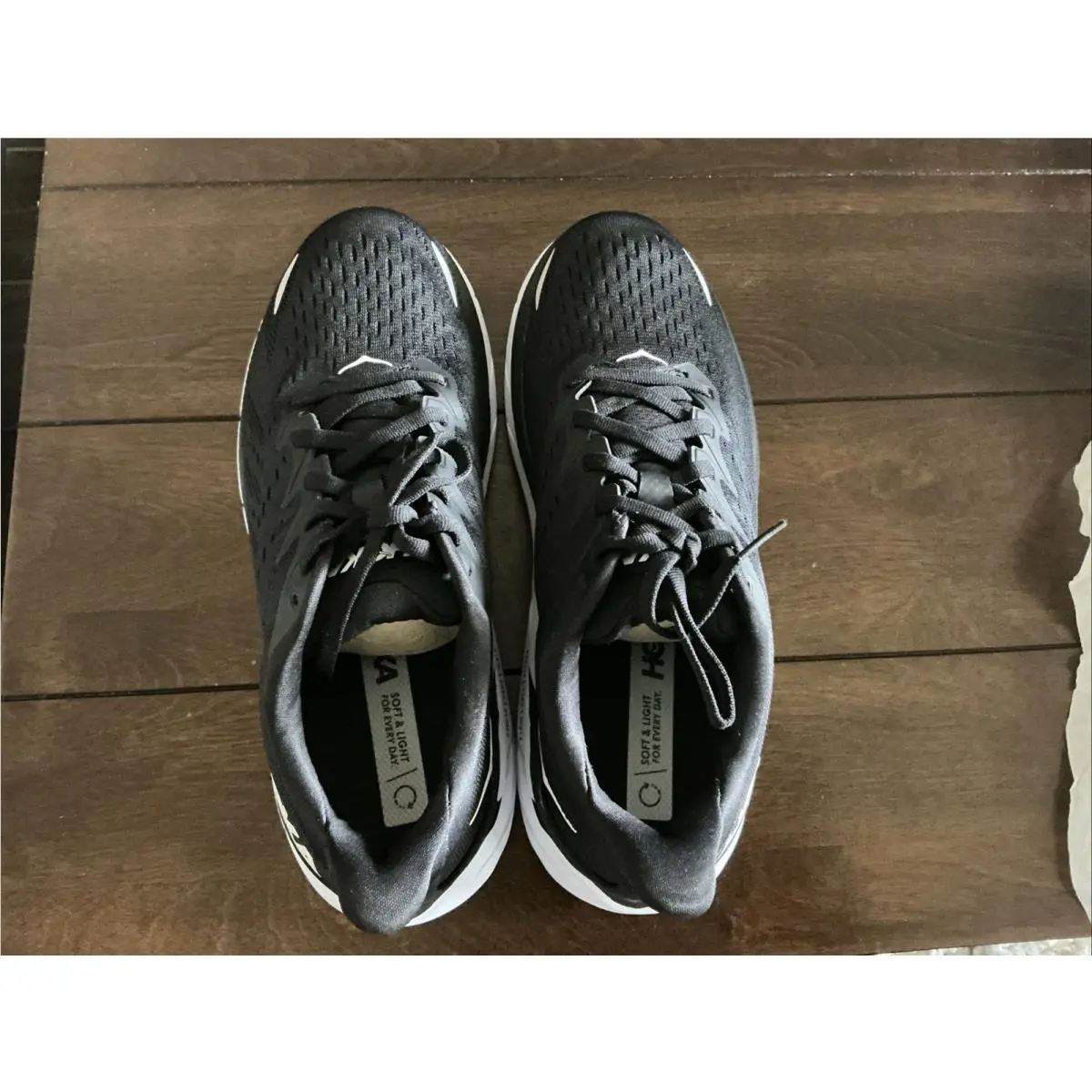 Hoka shoes - Hoka One One HOKA Clifton 10 Wide - 1162050-BWHT - Black 7