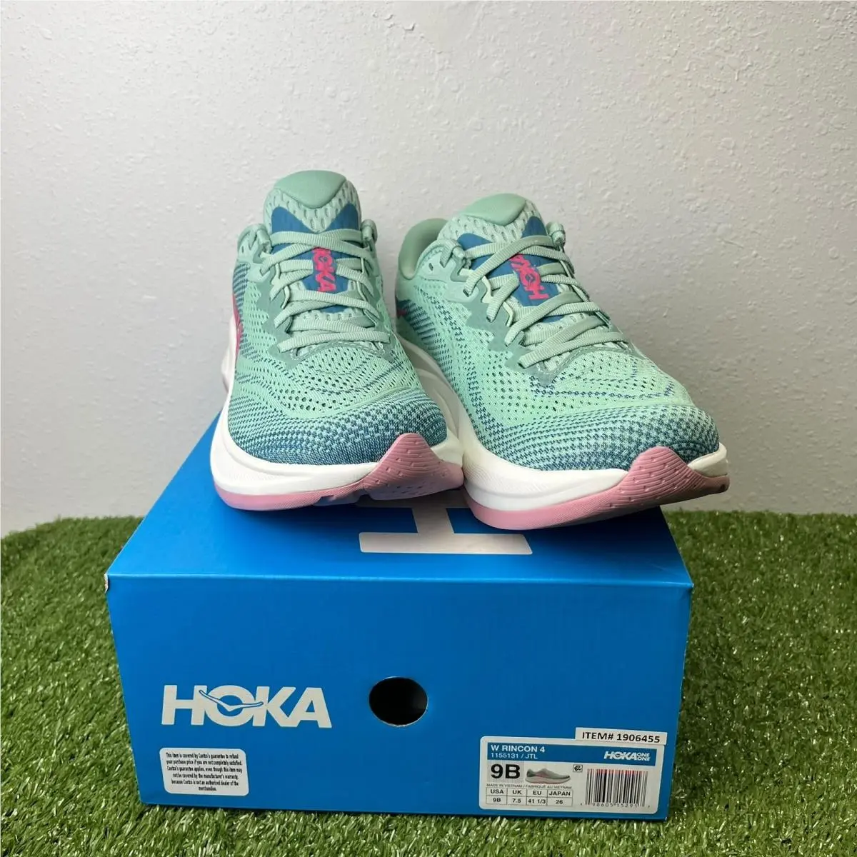 Hoka shoes - HOKA One One Rincon 4 - Jadeite Teal/Pink 7
