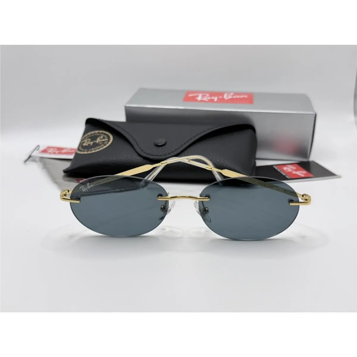 Ray-ban RB3767 001/71 54-18 Arista Gold Frame /blue Lenses