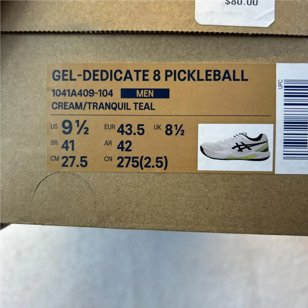 Asics shoes - ASICS GEL-Dedicate 8 - White/Lime/Navy 8