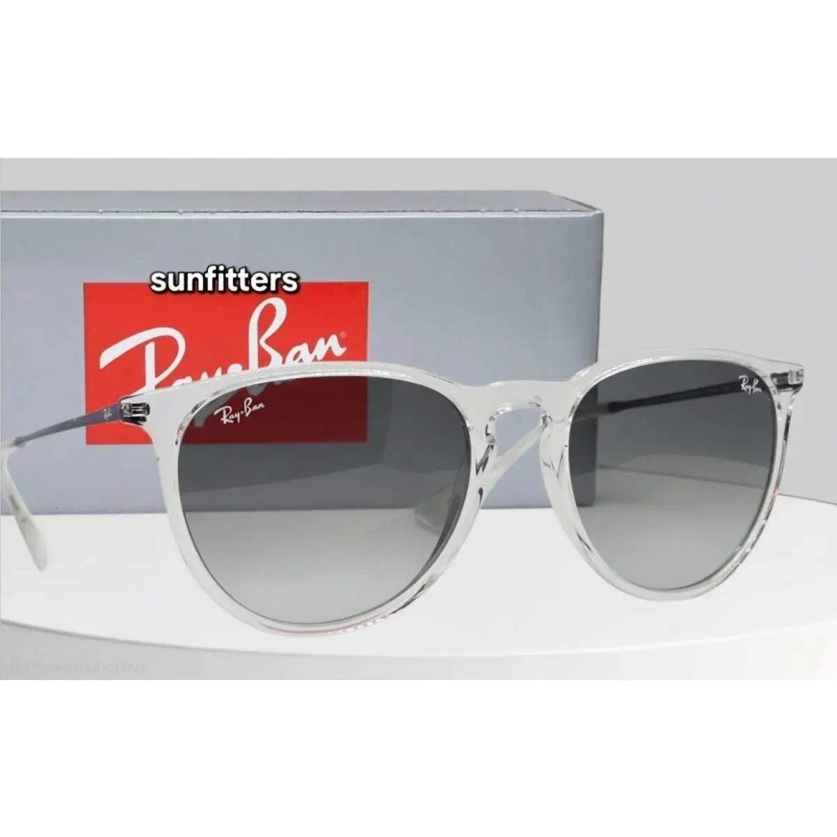 Ray Ban Erika Transparent/grey Gradient RB4171 651611 54 Sunglasses