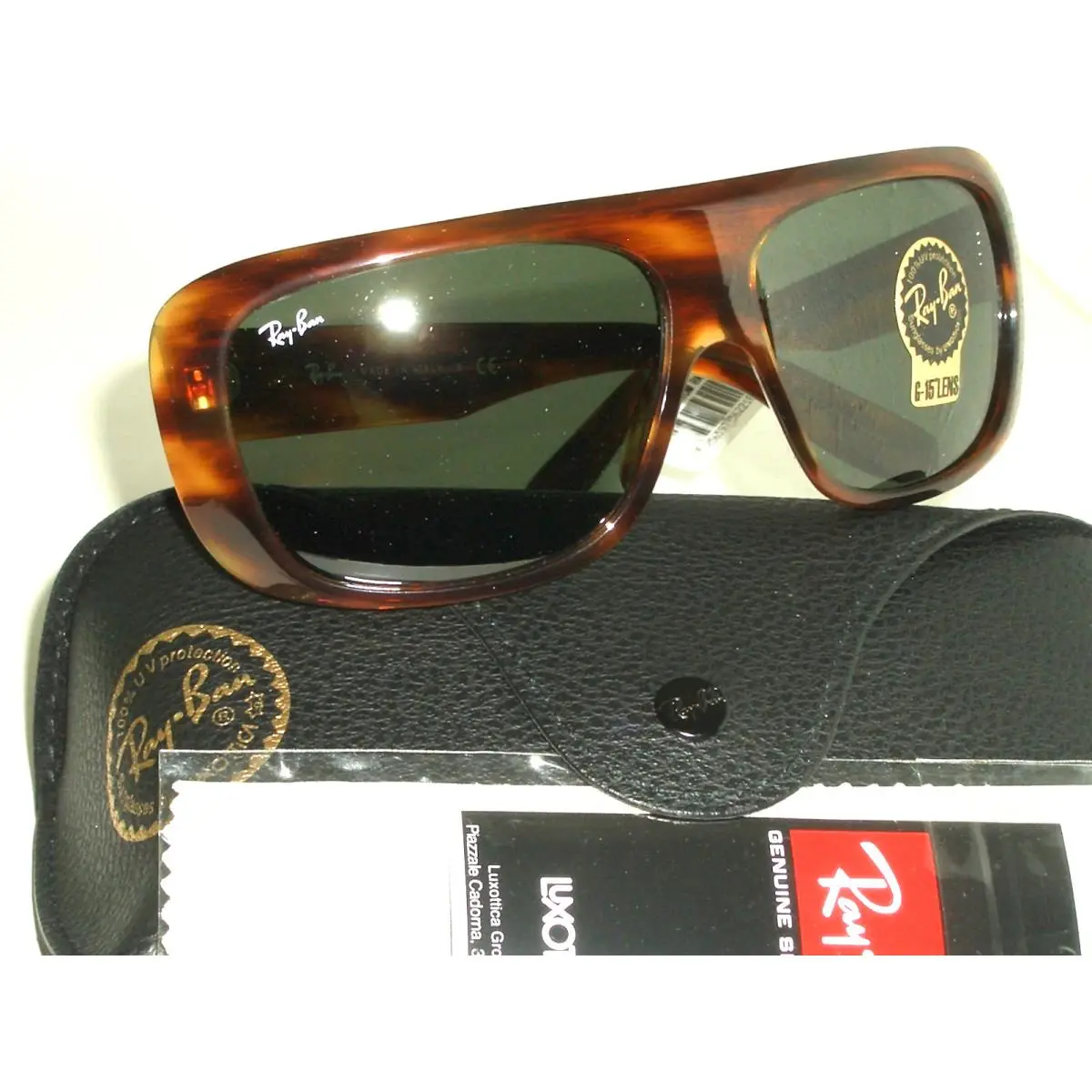 Ray Ban RB2196 61 13 140 3N Tortoise G15 UV Blair Mask Wrap Sunglasses
