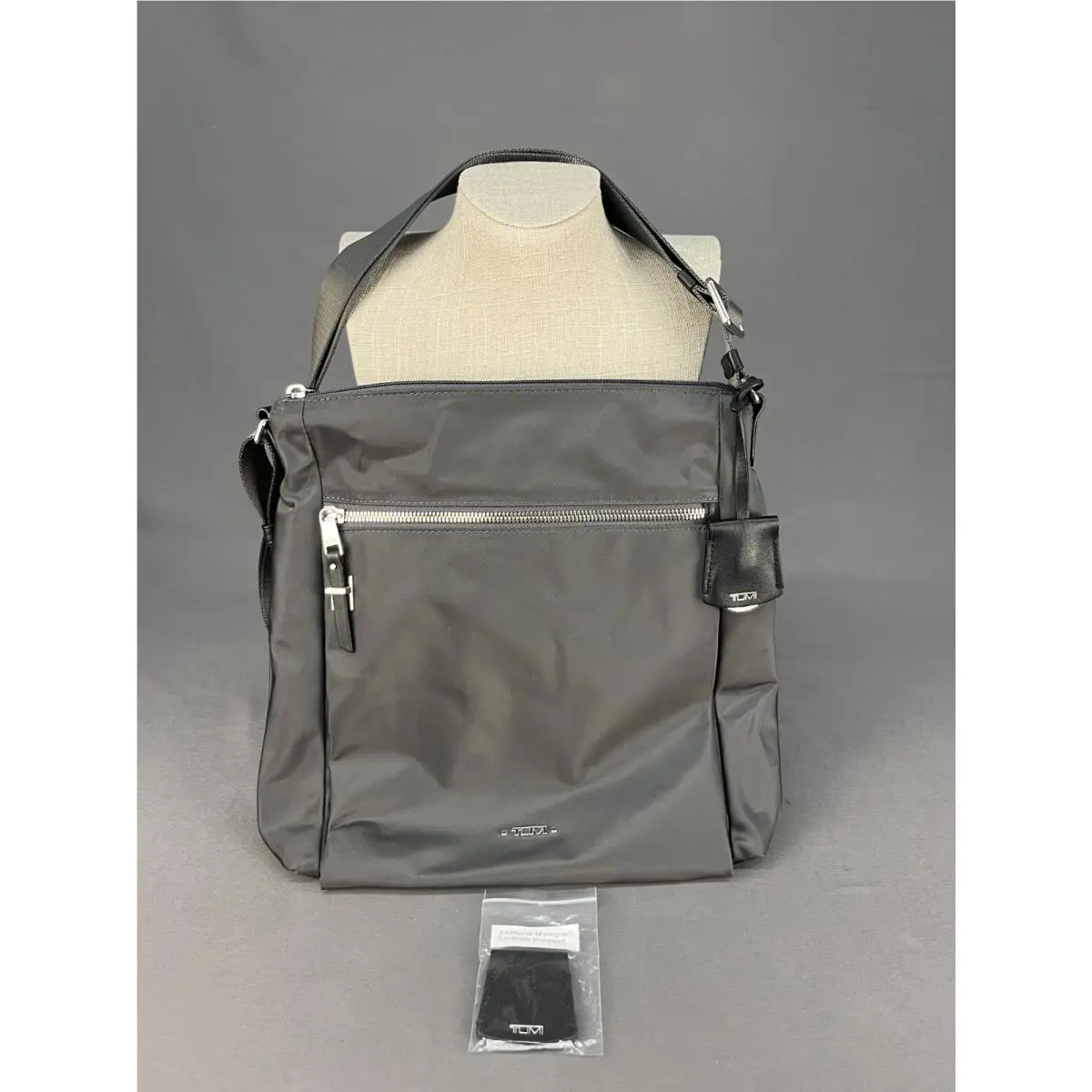 Tumi Voyageur Canton Nylon Crossbody Bag Purse Iron/gray Retail B422