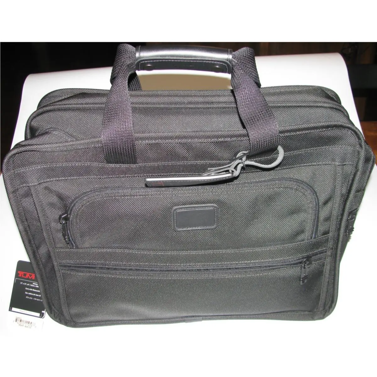 Tumi Alpha Overnight Carry On Bag Black Ballistic Nylon 0225D3 Briefcase