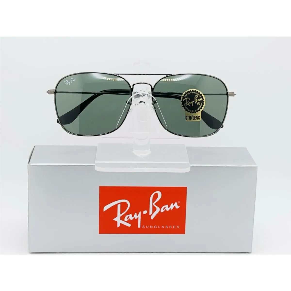 Ray-ban Caravan 58mm Metal Sunglasses RB3136 - Gunmetal Frame / Green G-15 Lens
