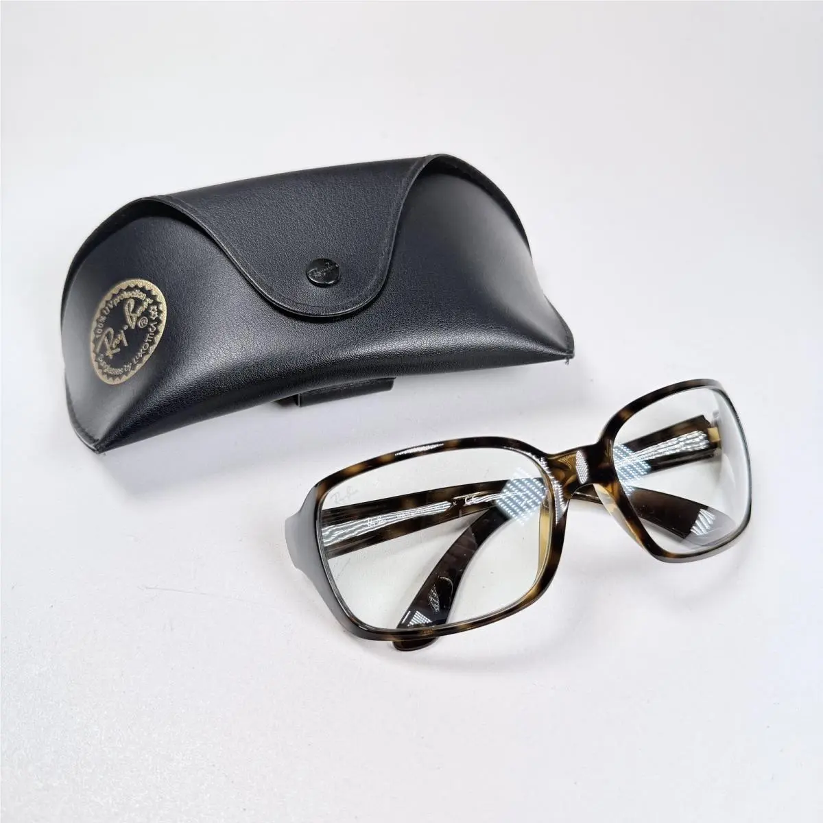 Ray-ban Highstreet RB4068 710/B5 Sunglasses Light Havana w/ Clear Lens 60mm