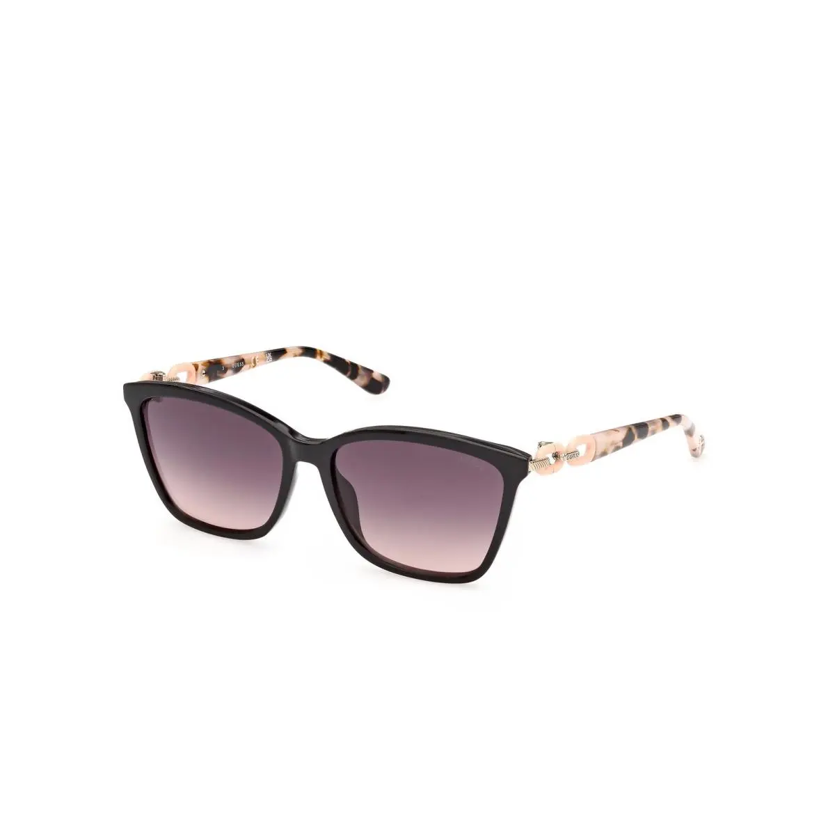 GU 00361 Shiny Black / Pink/havana 01B Size 56 Sunglasses by Guess