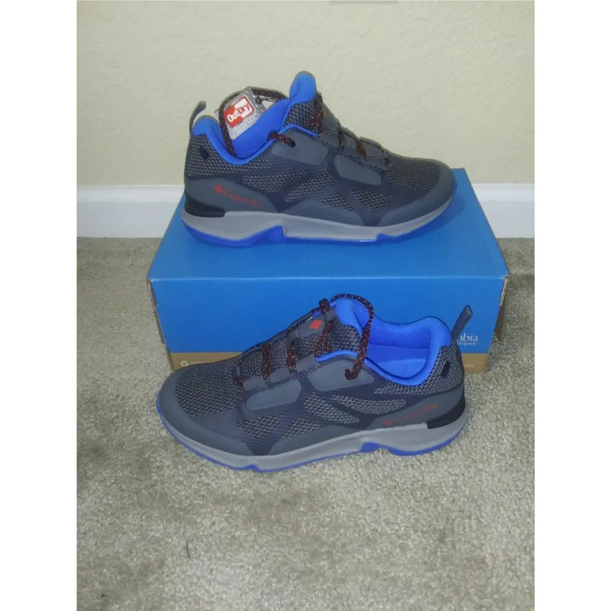 Columbia shoes - Columbia Vitesse Outdry - Vitesse Outdry - BM0077-100 - grey & blue 1