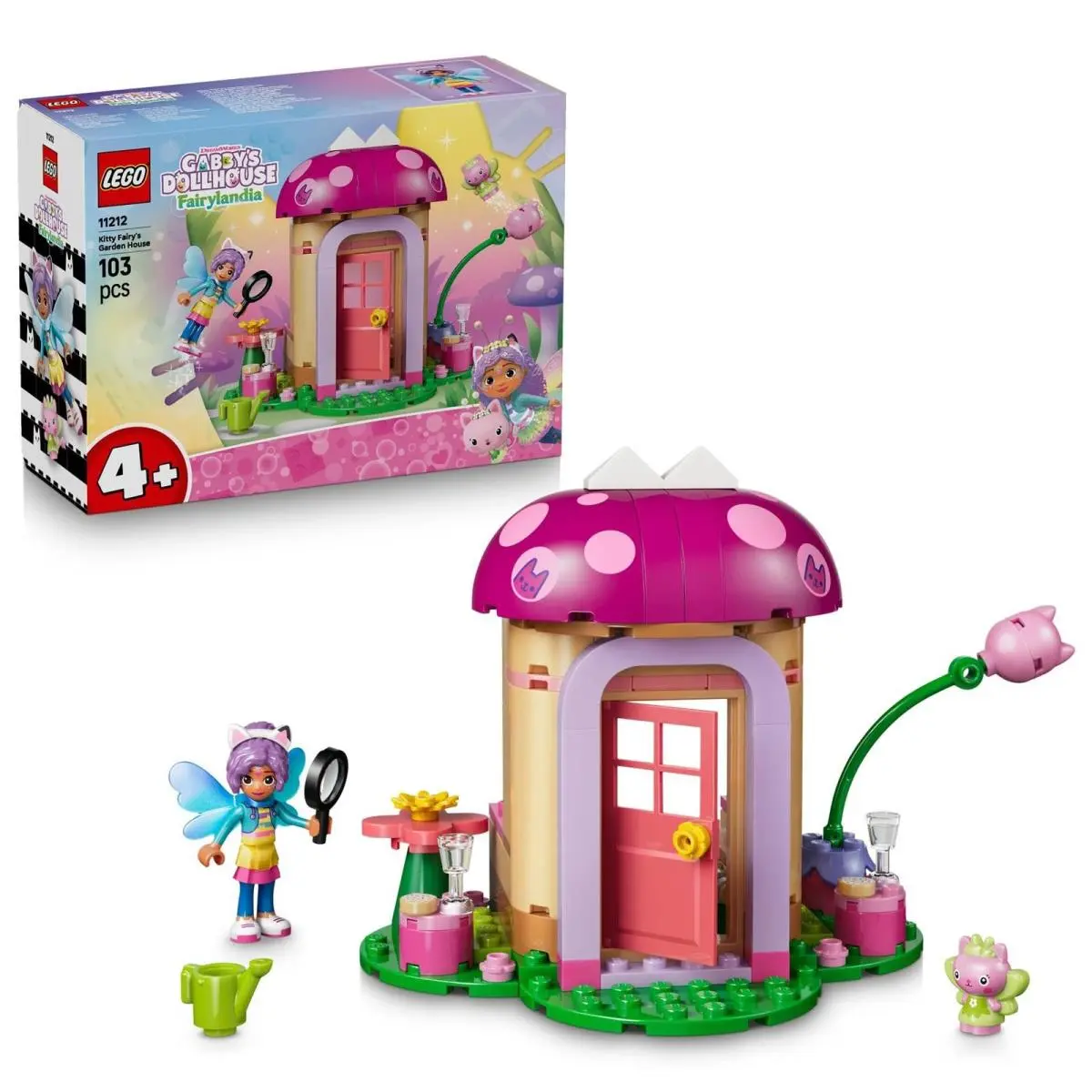 Lego Gabby`s Dollhouse Kitty Fairy`s Garden House Toy - Incl. Fairy Gabby Mini D