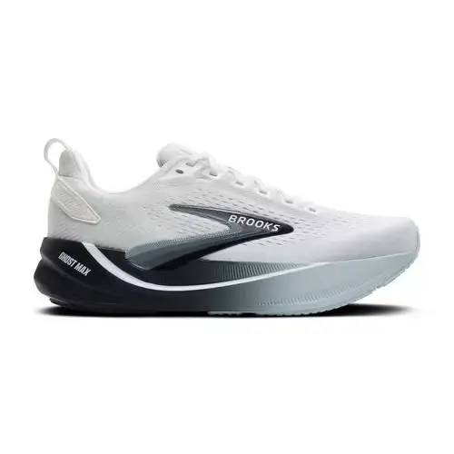 Men`s Brooks Ghost Max 4 Road Running Shoes - White/navy/blue